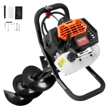VEVOR Barrena Gasolina 52cc 1450W Broca 200mm Varilla Extensión-1